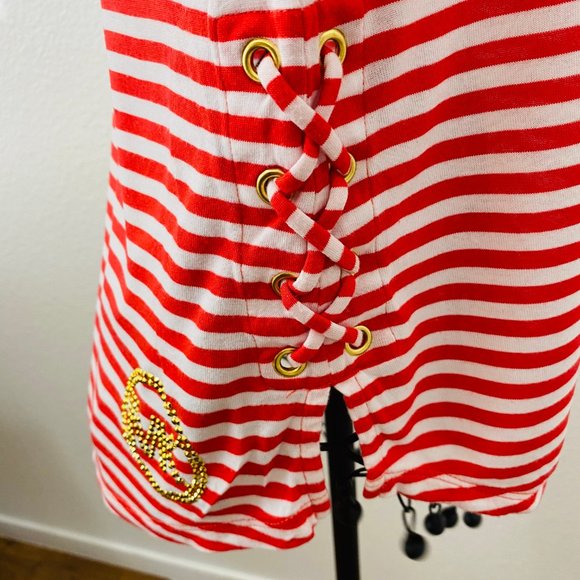 MICHAEL KORS Top M short sleeve red white gold - Picture 4 of 13